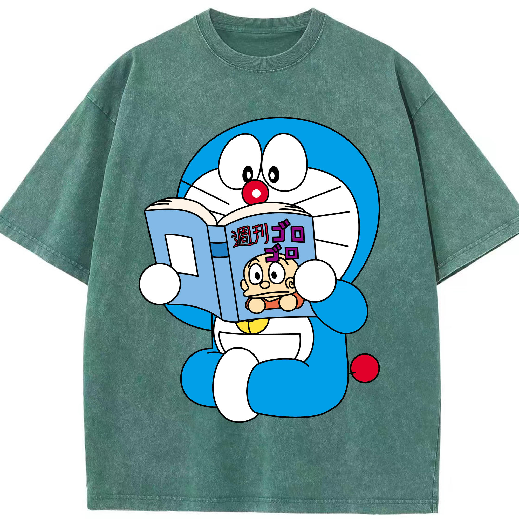 （画像用） ドラえもん Doraemon 綿100% ヴィンテージ風 半袖Tシャツ（フロントプリント）